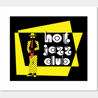 Hot Jazz Club Funny Design Posters and Art